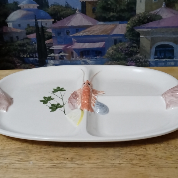 Rare Lord&Taylor Platter Oval Japanese Vintage Seafood Serving Porcelain Platter - Picture 14 of 16